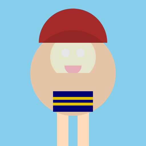 Happy Shirtless Cartoon Boy - DrawGPT