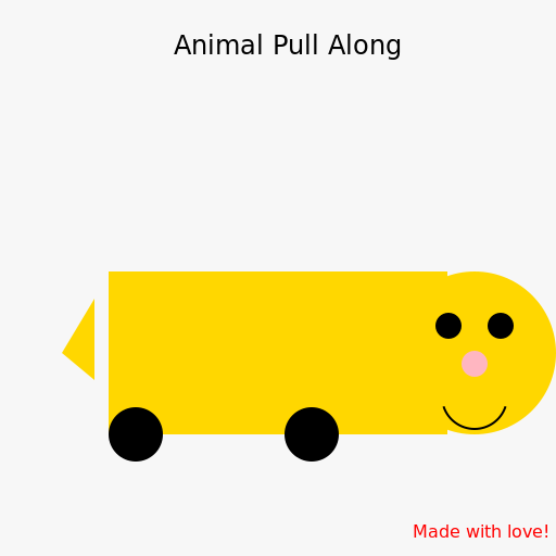 Animal Pull Along Toy - DrawGPT