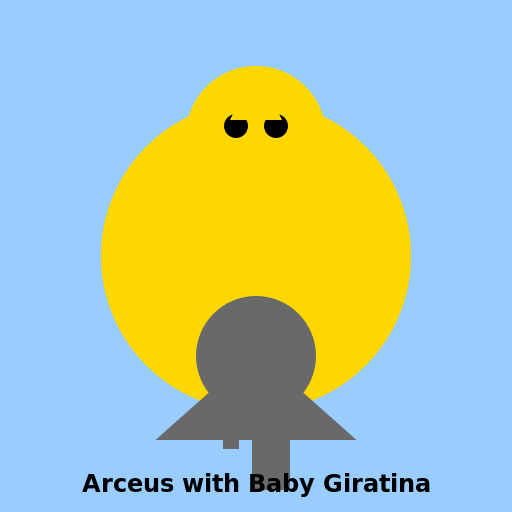 Arceus with Baby Giratina - DrawGPT
