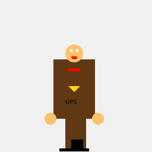 UPS Delivery Man with a Shield - DrawGPT