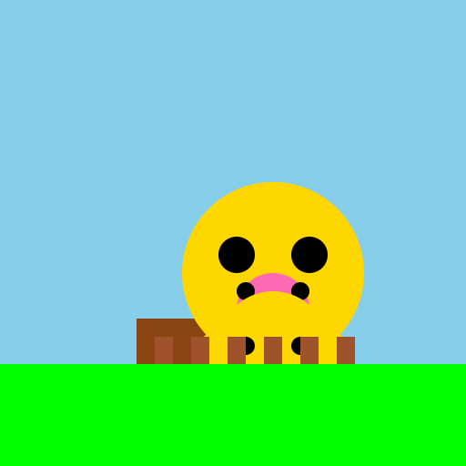 Cartoon Animal Sitting on a Log - DrawGPT