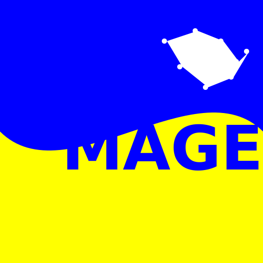 Blue Text Logo with Yellow Wave Background - DrawGPT