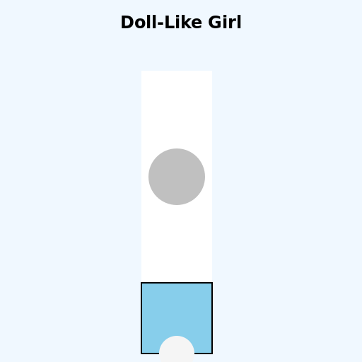 A Doll-Like Girl with Silver White Hair and Grey Eyes - DrawGPT