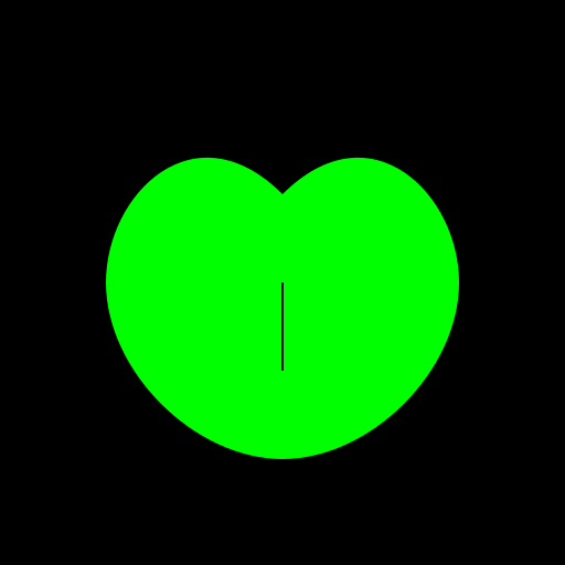 Green Tentacle Forming a Neon Heart - DrawGPT