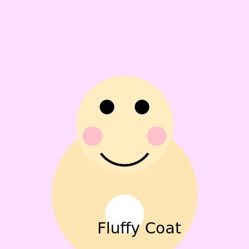Smiling succumbed in a fluffy coat - DrawGPT