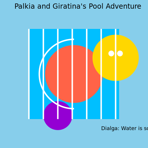 Palkia and Giratina's Pool Adventure - DrawGPT