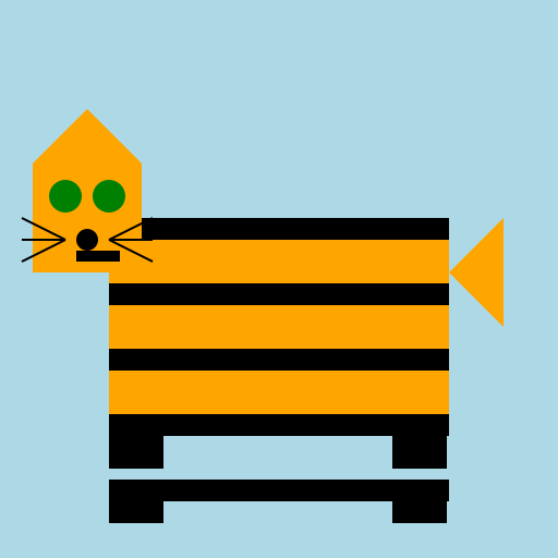Striped Big Cat - DrawGPT