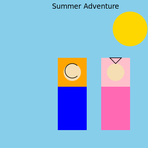 Summer Adventure with Joe Bloggs and Daisy Doo - DrawGPT