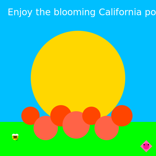 Blooming California Poppies - DrawGPT