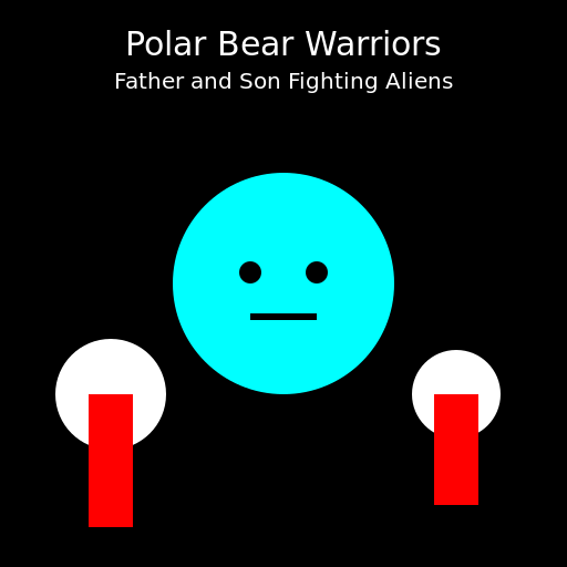 Father and Son Fighting Aliens - DrawGPT