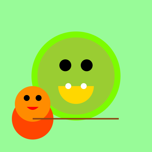 Shrek Eating Spaghetti with Elmo - DrawGPT