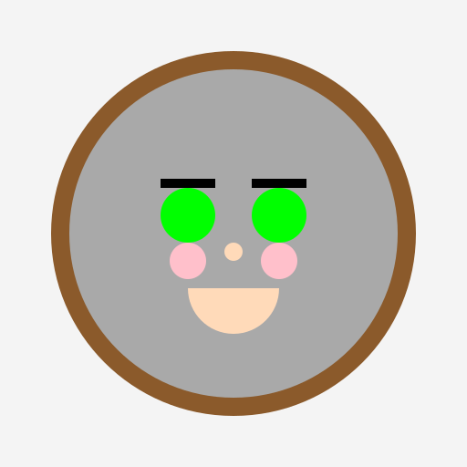 Anime Girl with Curly Gray Hair, Dark Skin, and Green Eyes - DrawGPT