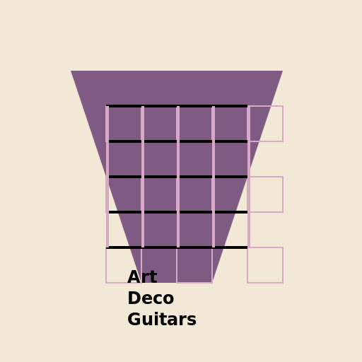 Art Deco Guitar Headstock Logo - DrawGPT