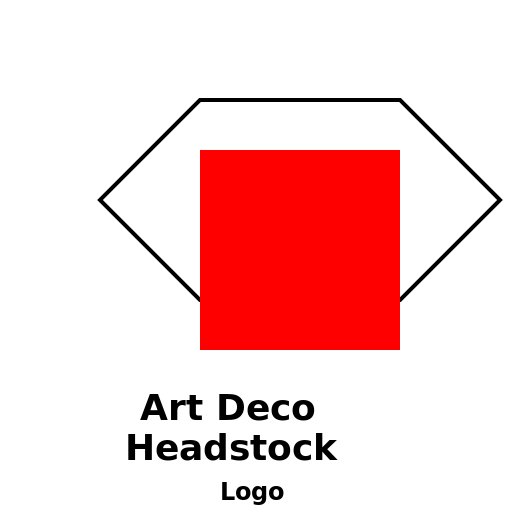 Art Deco Headstock Logo - DrawGPT