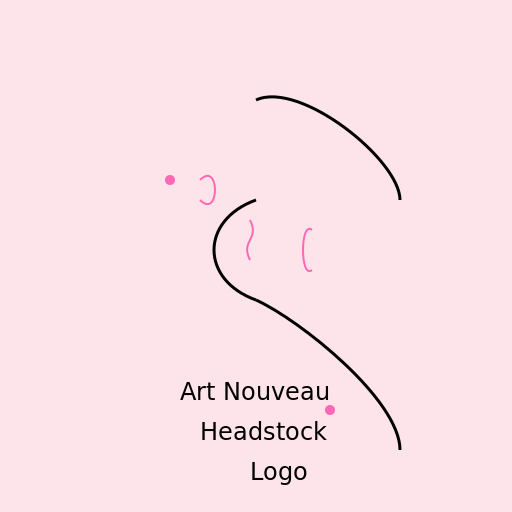 Art Nouveau Headstock Logo - DrawGPT