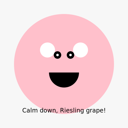 Riesling Grape Angry Face - DrawGPT