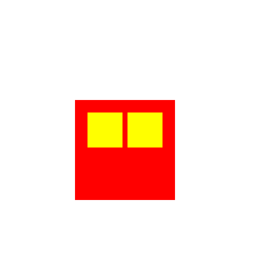 Red House with Yellow Windows - DrawGPT