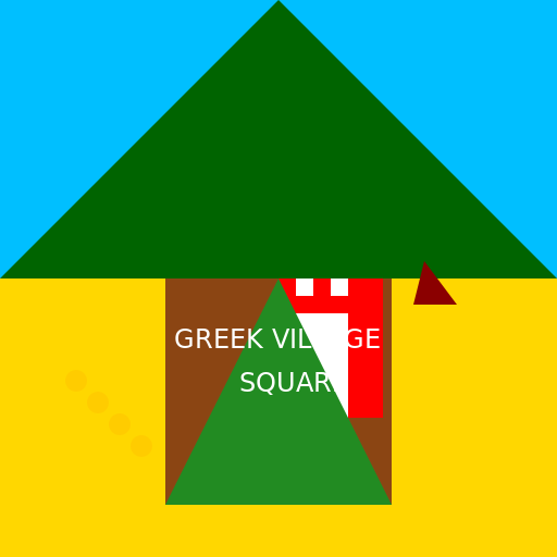 Idyllic Greek Coastal Village - DrawGPT