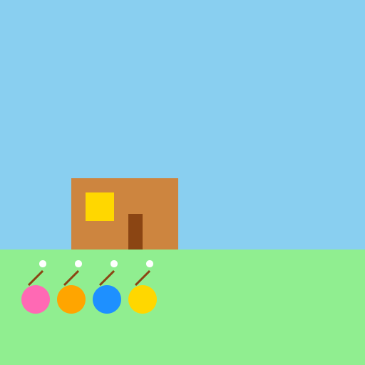 Four Men Playing Croquet by the Lake - DrawGPT