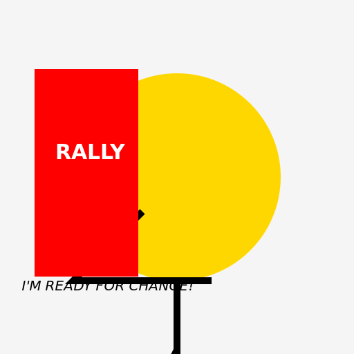 Man Attending a Rally - DrawGPT