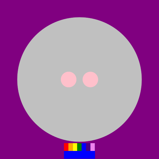 Silver Robot with Pink Eyes in Purple Background - AI Prompt #6746 - DrawGPT