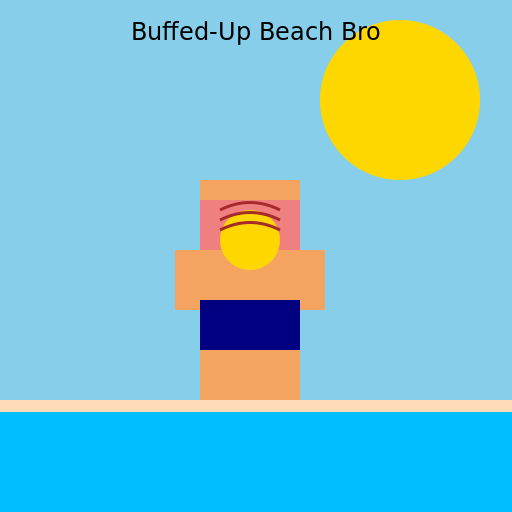 Buffed-Up Beach Bro - DrawGPT