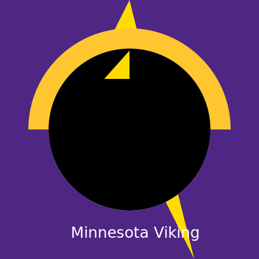 Minnesota Viking with Lightning - DrawGPT