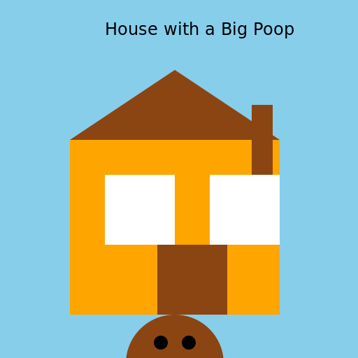 House with a Big Poop in Front - DrawGPT