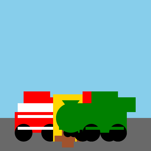 Postal Truck Knocking Down Mailbox - DrawGPT