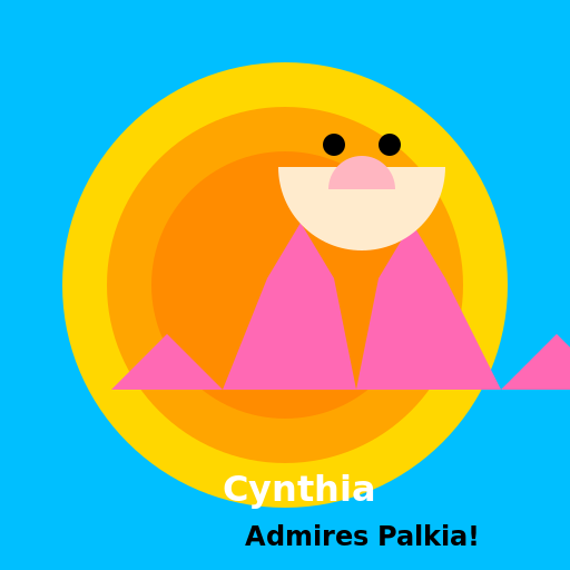 Champion Cynthia's admiration for Palkia - DrawGPT