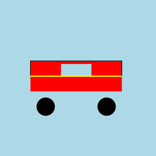 Red Race Car with Yellow Pinstripe - DrawGPT