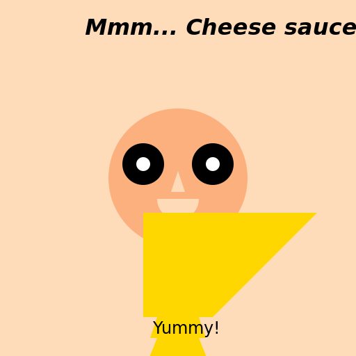 Little Boy Enjoying Cheesy French Fries - DrawGPT