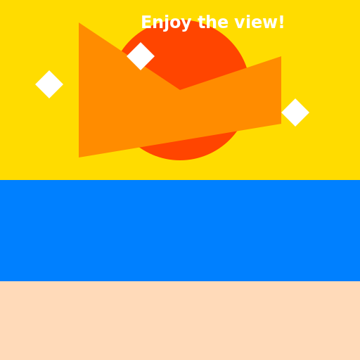 Beautiful Sunset Over the Ocean - DrawGPT