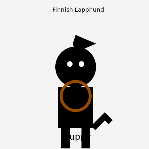 Black and Tan Finnish Lapphund Puppy - DrawGPT