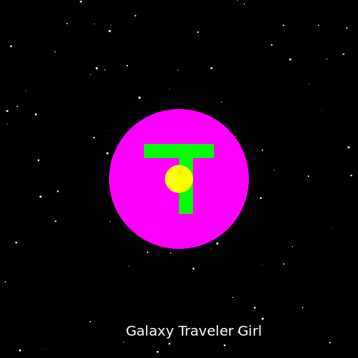 Galaxy Traveler Girl with Pixel Sword - DrawGPT