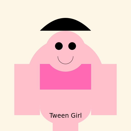 Tween Girl in a Leotard with a Big Smile - DrawGPT