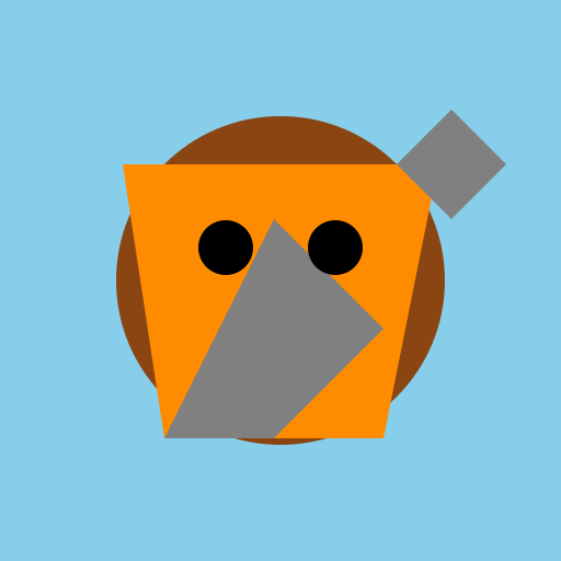 Wolf and Lion with an Axe and Sword Crossed Between Them - DrawGPT