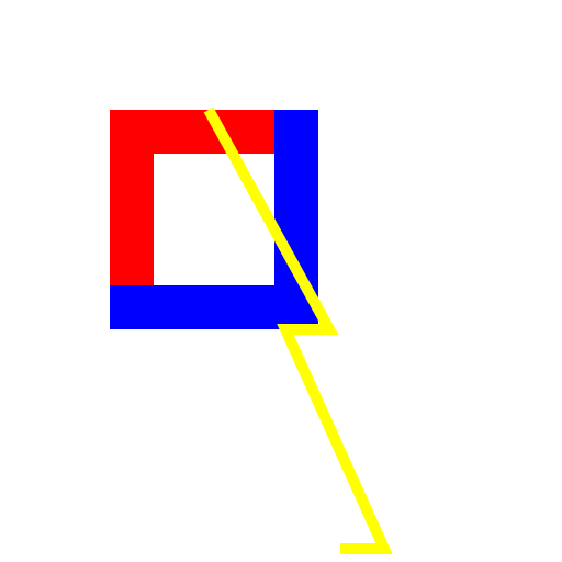 F and inverted F separated by a gap shaped like lightning - DrawGPT