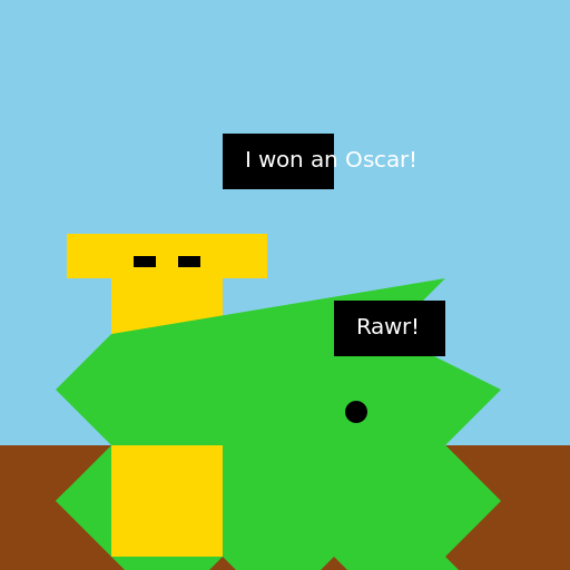 Leonardo DiCaprio Arguing with a Dinosaur - DrawGPT