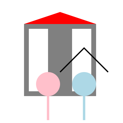 A Human Princess and a Prince in a Huge Grey Castle Waving - DrawGPT