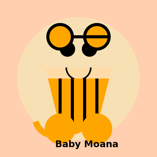 Baby Moana Doll with Tiger Theme Clothes - DrawGPT
