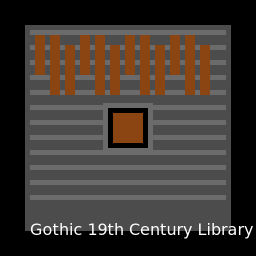 Gothic 19th Century Library - DrawGPT