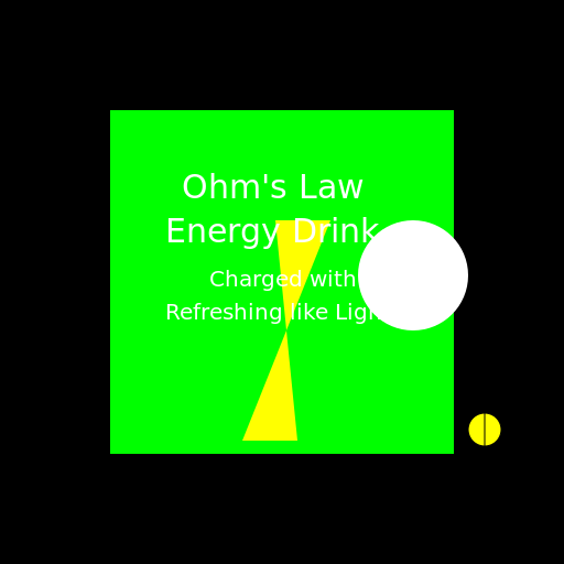 Ohm's Law Energy Drink Design - DrawGPT