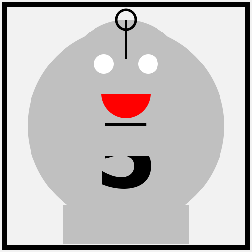 Robot Number 5 Symbol - DrawGPT