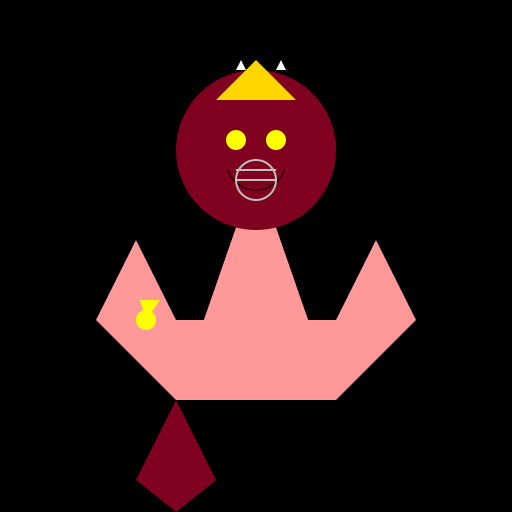 Statue of David in Orange-Pink and Burgundy-Purple against a Black Background - DrawGPT