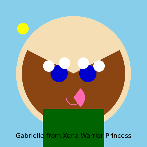 Gabrielle from Xena Warrior Princess - DrawGPT