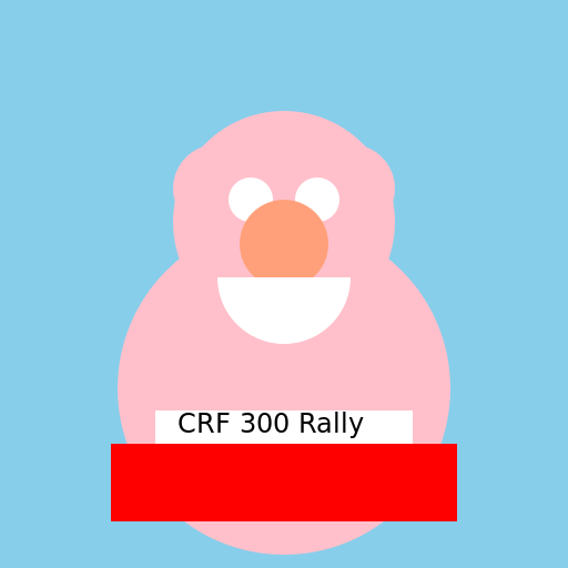 Pig on a Honda CRF 300 Rally - DrawGPT