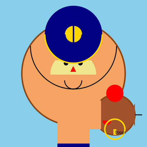 A Human Body Playing with a Dog - DrawGPT