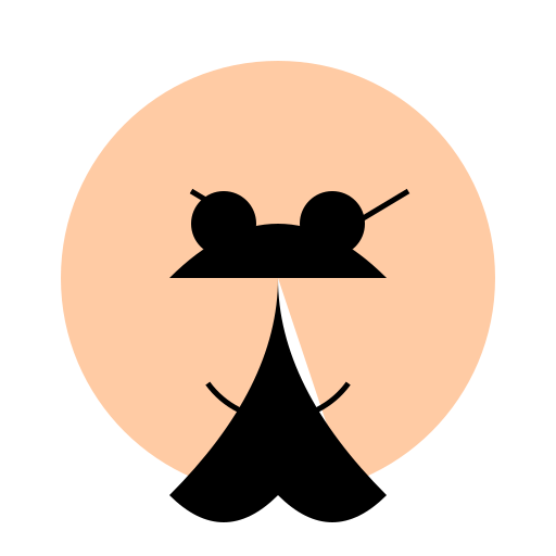 Bearded man with ponytail logo - DrawGPT