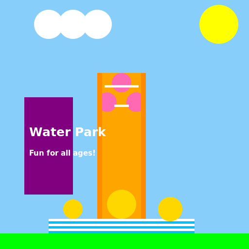Young Girls playing in a Water Park - DrawGPT